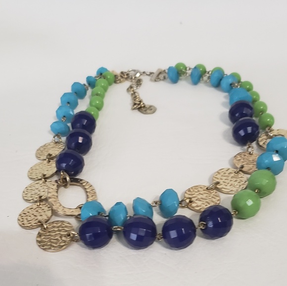 Graziano multicolored double string necklace - Picture 2 of 6